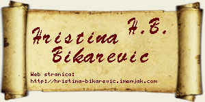 Hristina Bikarević vizit kartica